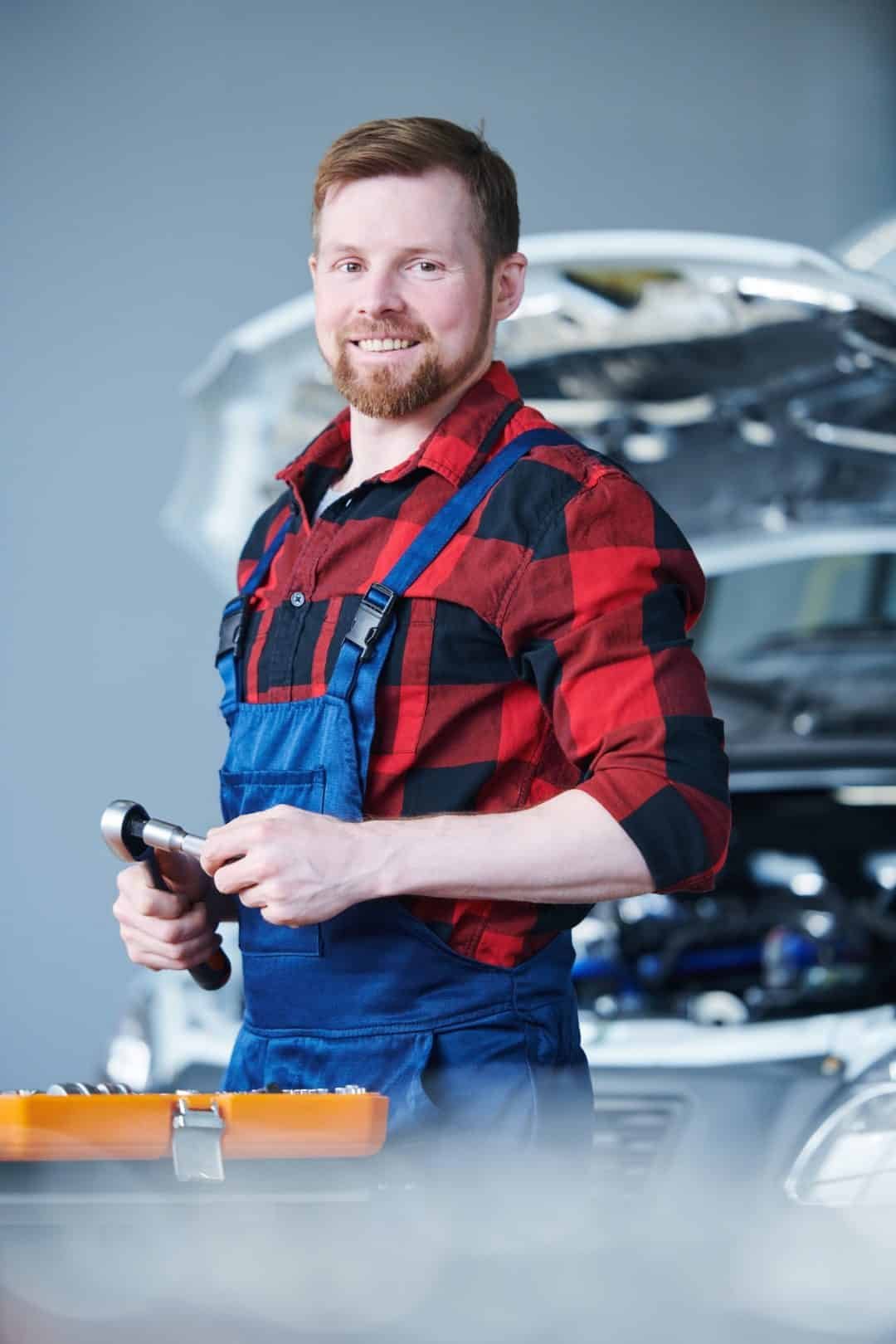 technician with handtool